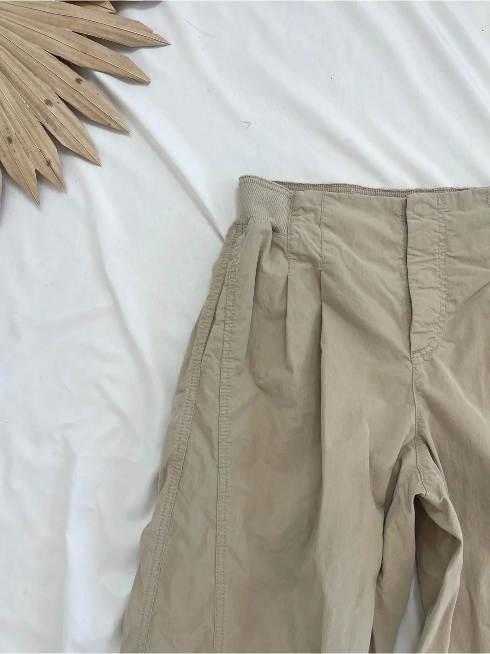 Free People FP Movement Mesmerize Me Clay Taupe Khaki Barrel Leg Cargo Pants